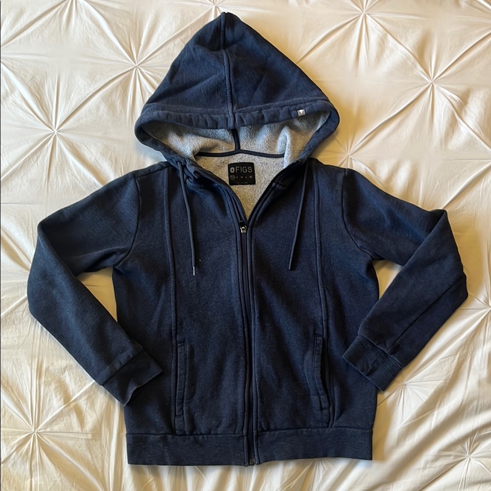 Figs Zip Up Hoodie, size XS